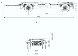 Dual-Axle Container Trailer 8465-10 CEYLAN AS-1210-225-ST-OV with 12 Ton Capacity