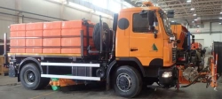 Combined Road Machine KDM-300M3 PEGAS with De-icing Material Distributor and Cleaning Equipment