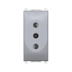 CADUCEUS ALING Experience Hidden Socket Without Grounding 10A, 250V, Silver, Art. 74121.S