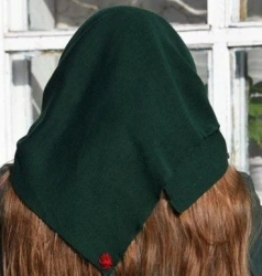 Half-fabric (cut, coupon) semi-wool shawl for juvenile female offenders TУ8455-205-08946314-2013