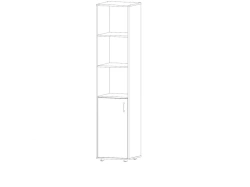 Narrow Semi-Open Cabinet for Educational Materials