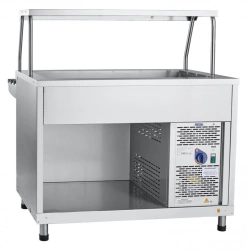 High-Temperature Refrigerated Showcase Counter with Neutral Cabinet PVV(N)-70KM-02-NSh (for cashiers)