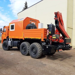 Special Cargo-Passenger Vehicle Model 675514 with Crane-Manipulator (IM150) on KAMAZ 5350-D5 Chassis