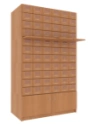 Catalog Cabinet with 66 Drawers, 2-Module on Stand