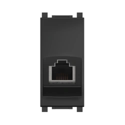 CADUCEUS ALING Experience RJ12 6P6C Cat.3 Hidden Socket, 1M, Black (Soft Touch) - Art. 74212.E1