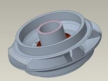 Floating Working Wheel for Pump Support, D2400N, 0.68" Shaft, Ni-Resist