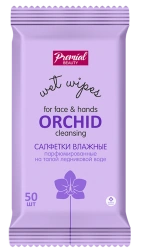 Aromatherapy Cleansing Wipes with Orchid Scent, Pack of 50
