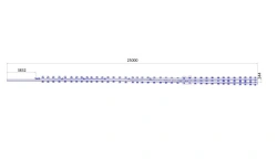 Curved Rail Frame with Straight Spike for Projects 2870.02.000-01