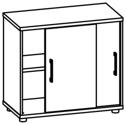 Document Cabinet with Sliding Doors 8422 "Galant
