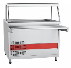 High-Temperature Refrigerated Display Counter with Neutral Cabinet PВВ(Н)-70КМ-02-НШ