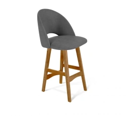 Semi-Bar Stool with Microvelvet Upholstery, Sheffilton SHT-ST34/S65-1