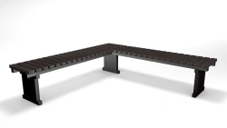 Corner Bench with Metal Frame