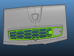 Complete Rear Hood Made of Polyester Fiberglass - Model 5299-405-5602520-50