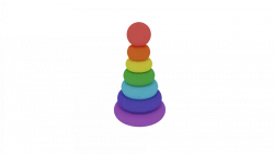 Classic Rainbow Stacking Toy "Semitsvetik" (art. PIR-11)
