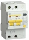 Differential Automatic Circuit Breaker AD12S 2P 25A 300mA IEK