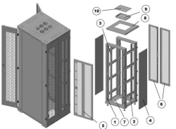 42U Floor-standing Reinforced Telecommunication Cabinet, Model ШТ-П-42U-800х2155х1000-2П2П-У
