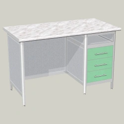 Rectangular Writing Desk with One Pedestal Model STP-L4