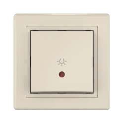 CADUCEUS ALING PRESTIGE Light Switch with Indicator 10AX, 250V, Beige, 609I.999
