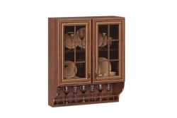 High Kitchen Cabinet with Open Shelf, 800mm, Walnut Finish - Type 4 LD.270560.000