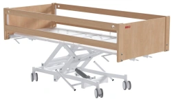 Functional Medical Bed with Hydraulic Height Adjustment and Wooden Headboards MEGI Strong 6