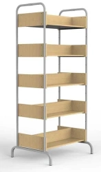 Library Shelf with Metal Frame - Single/Double/Corner Model