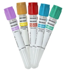 Venous Blood Collection Vacuum Tube "UNIVAC®" with K2EDTA Anticoagulant, 13x75 mm, 5.0 ml