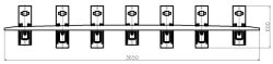 SP850 Profile Counter Rail with Complete Set of Supports and Fasteners (for SP Type R65 Model 1/9 Project 2769) MP380.00