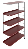 Metal Shelf with 4 Shelves, 900x300x1452 mm