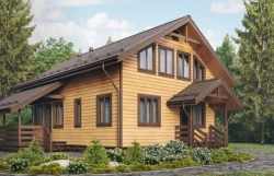 Wooden Glued Laminated Profiled Wall Construction Kits