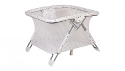 Polini Kids Comfort Playpen Stars, White-Grey, Model 0002159-13