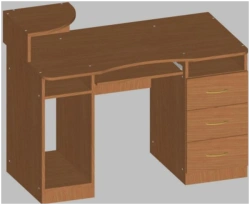 Computer Desk Art. U.02.10 with Keyboard Tray and Storage