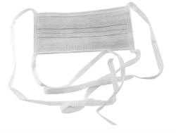 Medical Face Mask for Respiratory Protection "SORBOTEC" Disposable, 3-Layer, Size 175x95 mm