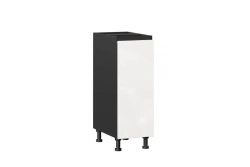 Kitchen Cabinet Facade Sherwood LD.281600.000 (White Gloss/Black)