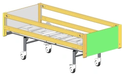 Hospital Bed with Headrest and Wheels for Patient Care KF0-01-MCK