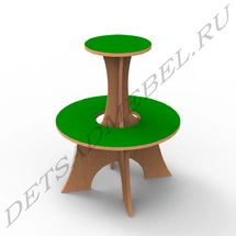 Round Flower Pot Stand with Two Shelves "Circle