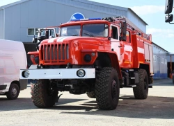 Fire Tanker Vehicle AC-3.0 Type 5881U Modification 5881U2 on Ural-43206 Chassis