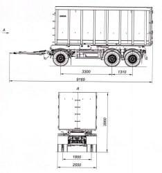 Tri-Axle Dump Trailer for Scrap Transportation 8595-03