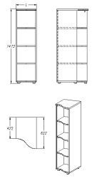 Storage Rack for Documents and Office Supplies - Series 441.147