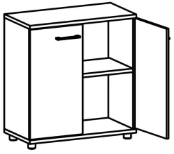 Document Cabinet with High Doors Series "Galant" 8403