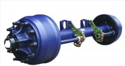 Axle Assembly with Drum Brake Mechanism 8357-2410001 and Leaf Spring Suspension 8332A-2902001-01