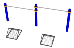 Adjustable Horizontal Bars with Foot Supports for Pull-Up Tests