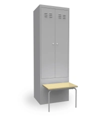 Metal Clothing Cabinet with Folding Bench SHR-22 L600 OSK