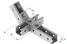 45-Degree Angle Plate with 3 Holes SMA 629