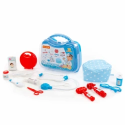 Children's Doctor Play Set with 19 Pieces in Carry Case