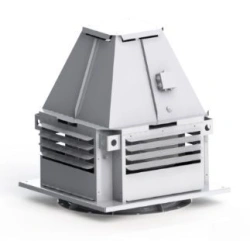 Radial Roof Fans for Smoke Evacuation with Side Flow Output