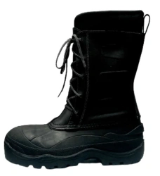 Men's Special Combined Footwear with Oil and Gas Resistant Rubber Galosh and Layered Insulation