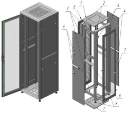 Floor-mounted Telecommunications Cabinet 42U 600x2015x600-SGP
