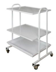 Mobile Procedure Manipulation Table with Glass Shelves on Wheels