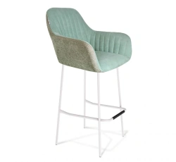 Bar Stool with Microvelvet and Tweed Upholstery, Model SHT-ST38-3/S29