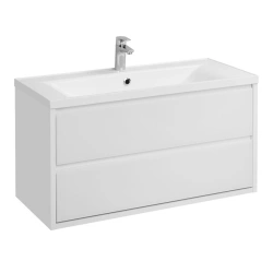 Rimini 100 White Gloss Wall-Mounted Vanity Cabinet 1A232801RN010